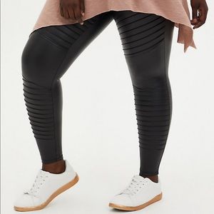 Torrid faux leather moto premium leggings